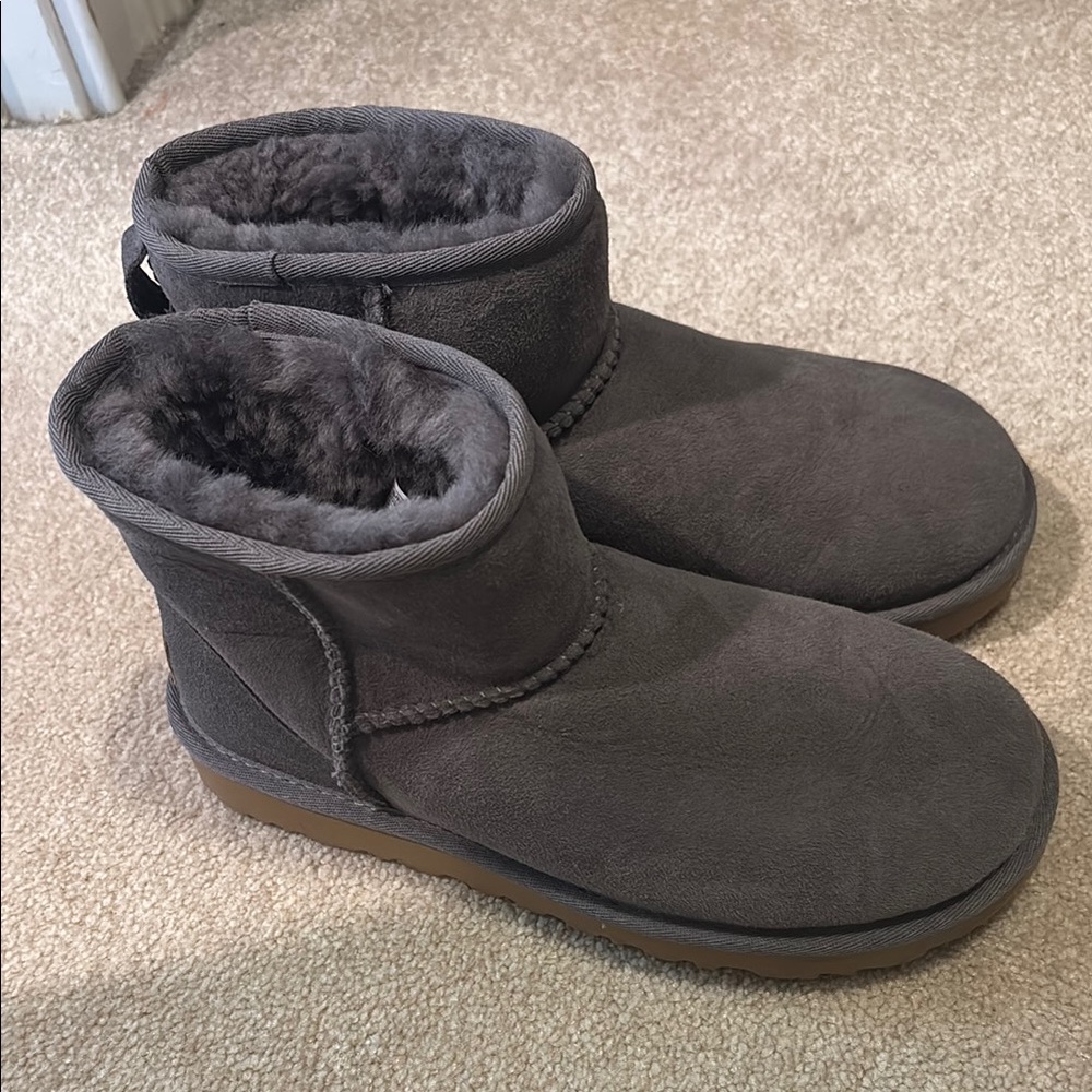 Cozy Gray Suede Boots